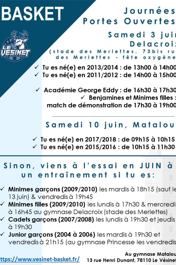 Journées portes ouvertes JUIN 2024